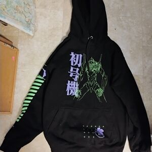 Neon Genesis Evangelion Hoodie Small Black EVA Unit-01 Official Licensed Anime